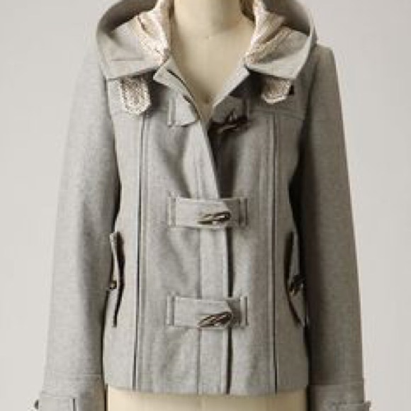 Anthropologie wool blend duffel coat with hood - Picture 4 of 4